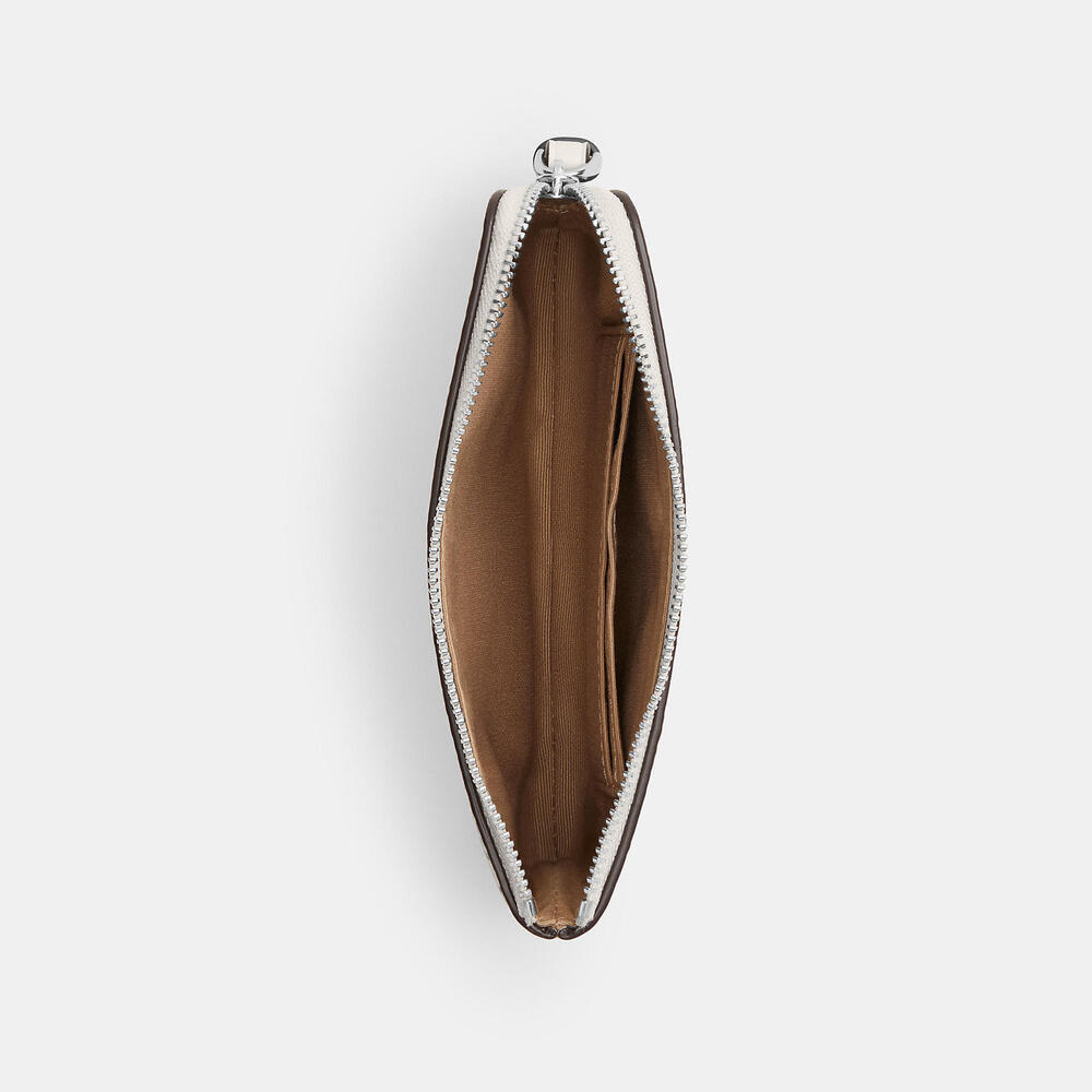Corner Zip Wristlet With Butterfly Print